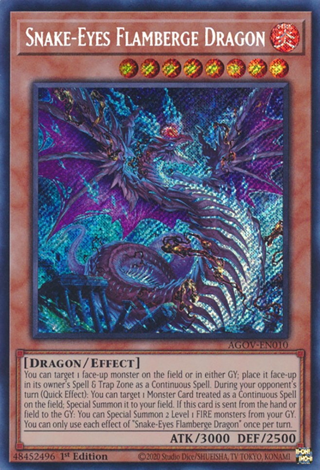 Snake-Eyes Flamberge Dragon [AGOV-EN010] Secret Rare | Cracking-Singles