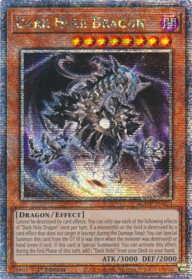 Dark Hole Dragon (Quarter Century Secret Rare) [AGOV-EN020] Quarter Century Secret Rare | Cracking-Singles