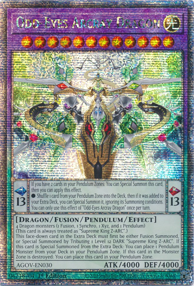 Odd-Eyes Arcray Dragon (Quarter Century Secret Rare) [AGOV-EN030] Quarter Century Secret Rare | Cracking-Singles