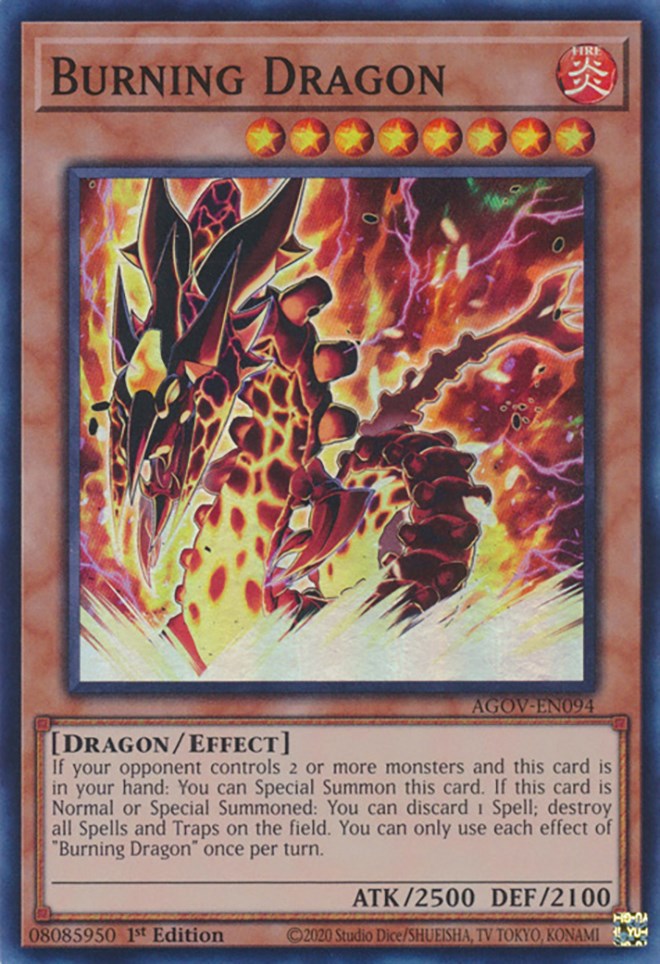 Burning Dragon [AGOV-EN094] Super Rare | Cracking-Singles