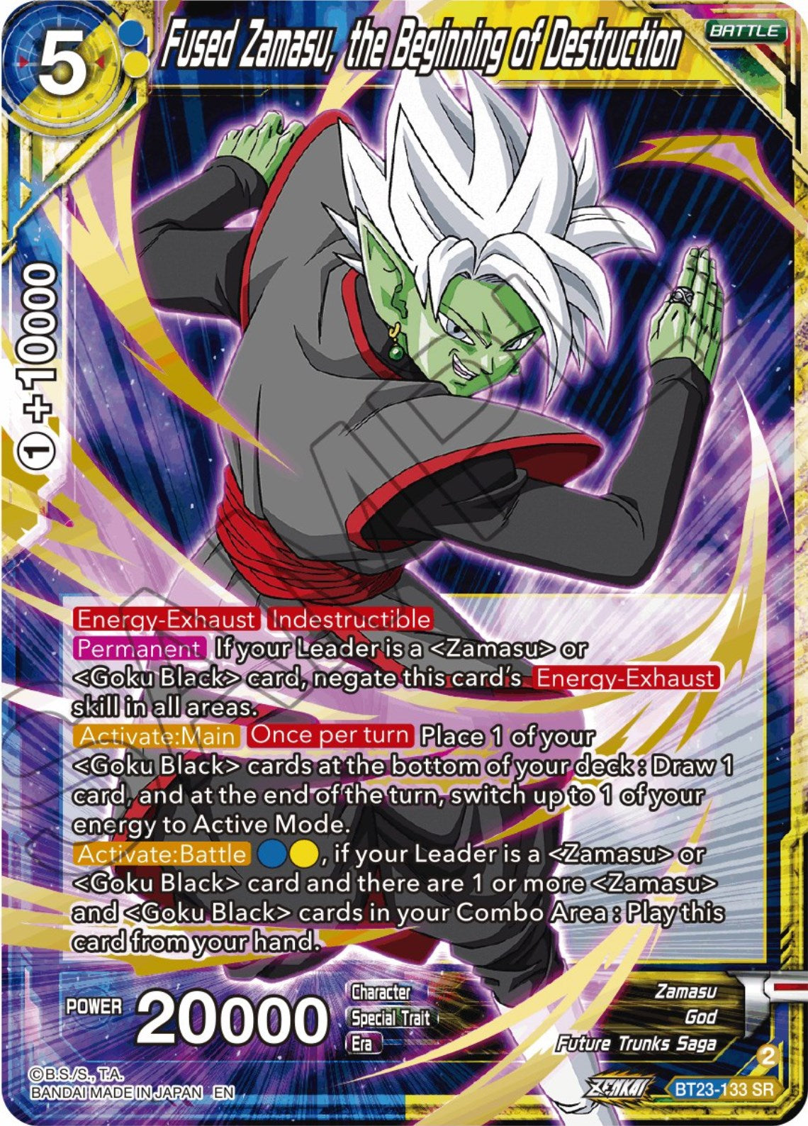 Fused Zamasu, the Beginning of Destruction (BT23-133) [Perfect Combination] | Cracking-Singles