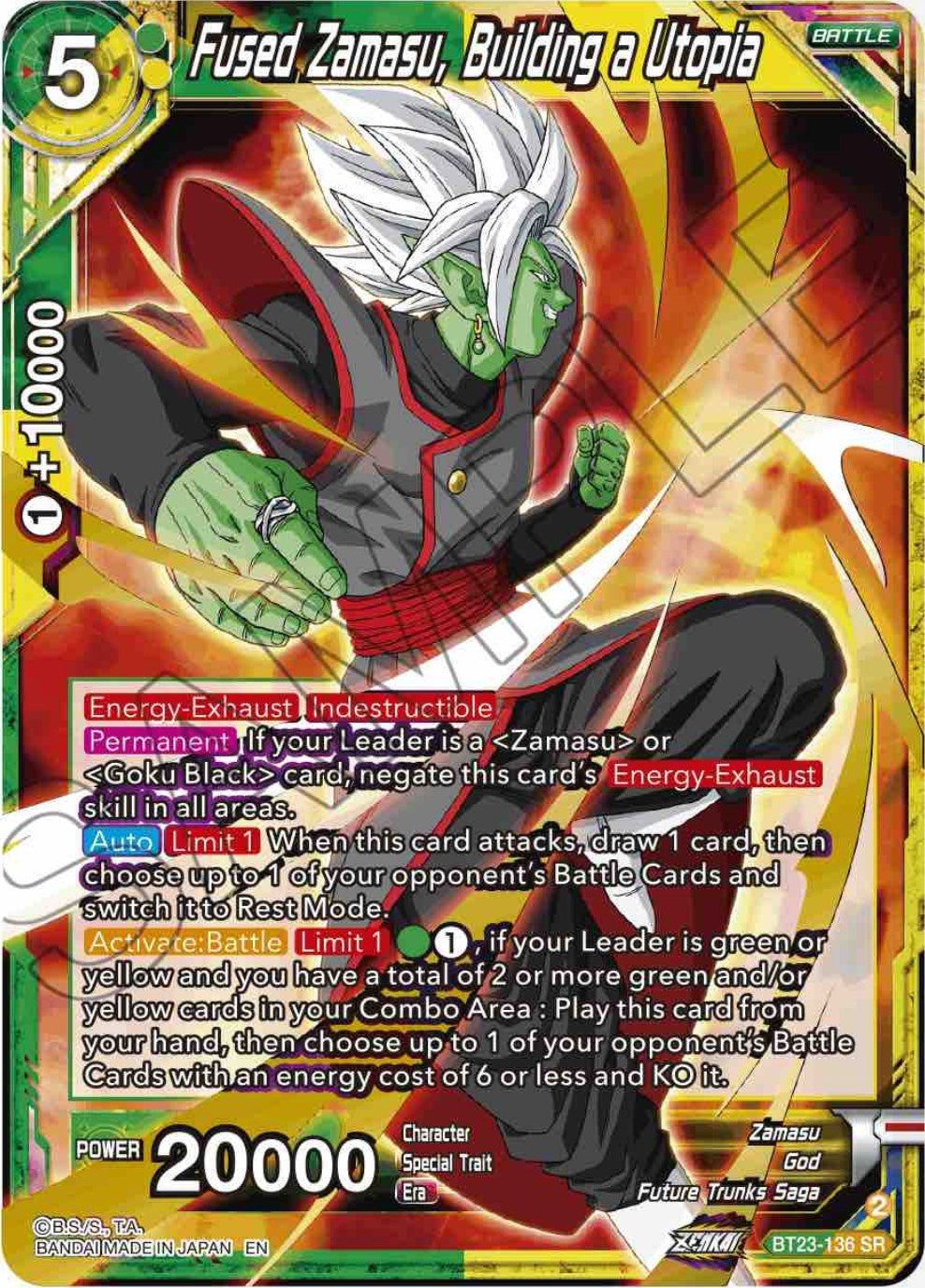 Fused Zamasu, Building a Utopia (BT23-136) [Perfect Combination] | Cracking-Singles