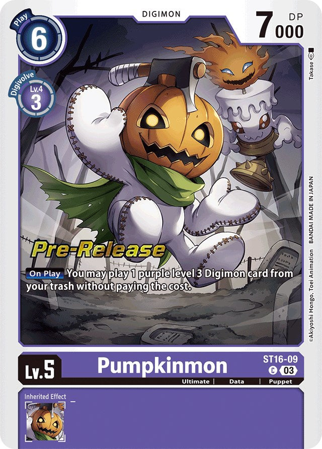 Pumpkinmon [ST16-09] [Starter Deck: Wolf of Friendship Pre-Release Cards] | Cracking-Singles