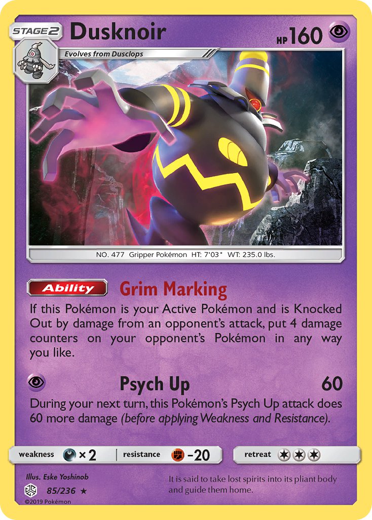 Dusknoir (85/236) (Prerelease Kit Exclusive) [Sun & Moon: Cosmic Eclipse] | Cracking-Singles