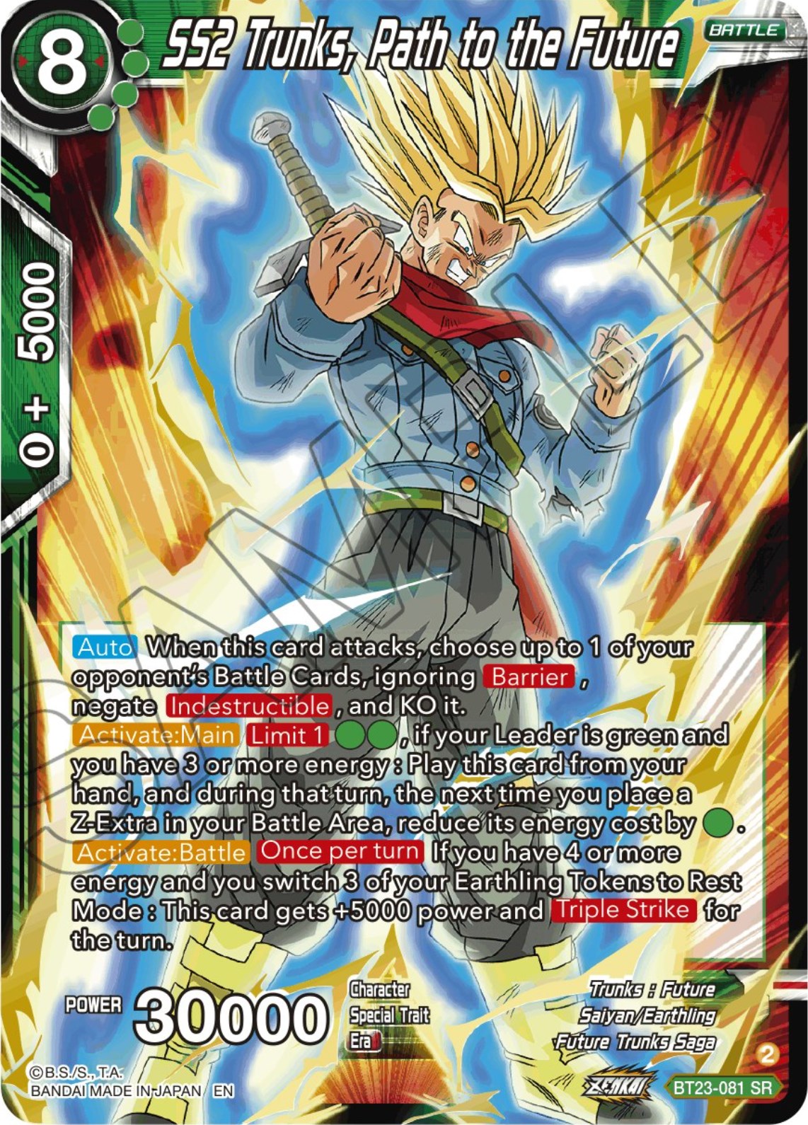 SS2 Trunks, Path to the Future (BT23-081) [Perfect Combination] | Cracking-Singles