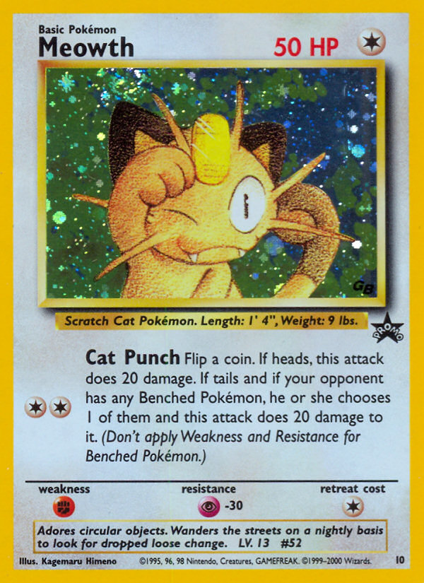 Meowth (10) [Wizards of the Coast: Black Star Promos] | Cracking-Singles