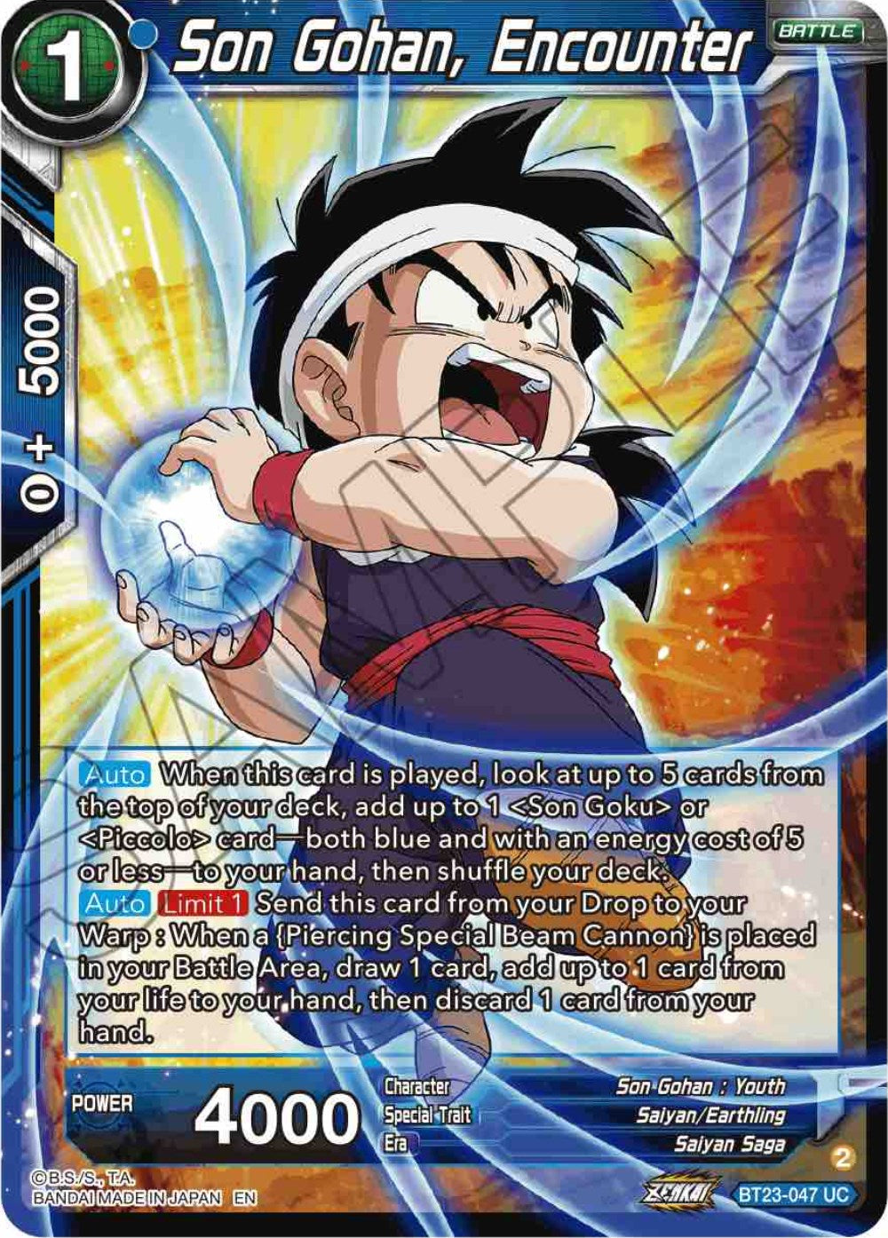 Son Gohan, Encounter (BT23-047) [Perfect Combination] | Cracking-Singles