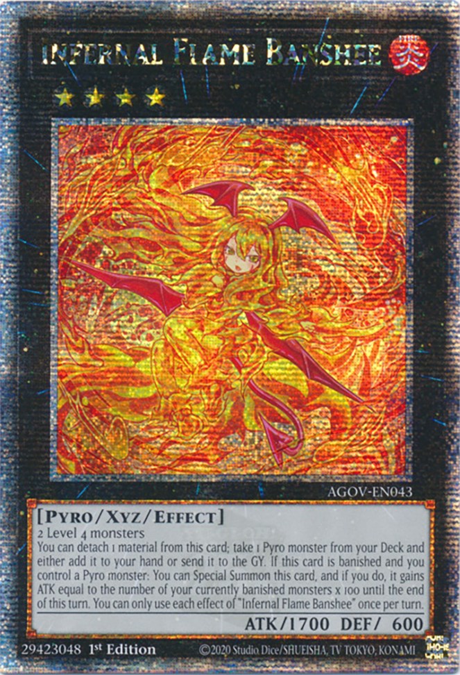 Infernal Flame Banshee (Quarter Century Secret Rare) [AGOV-EN043] Quarter Century Secret Rare | Cracking-Singles