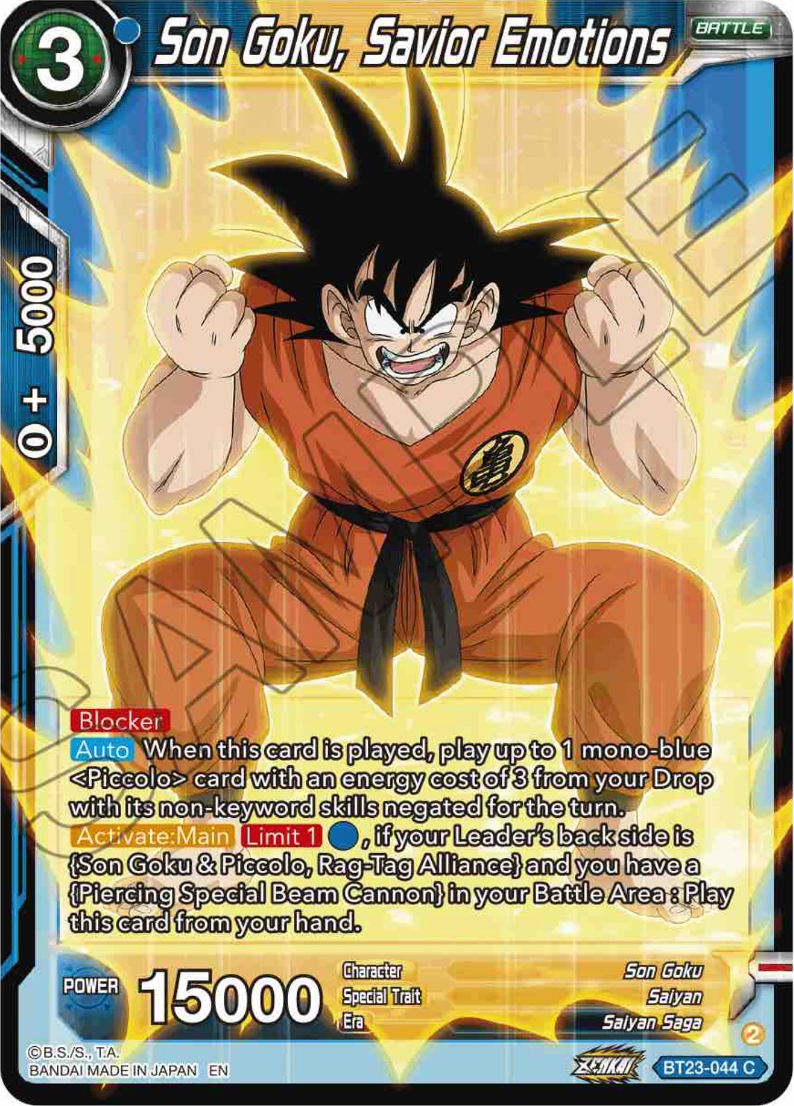 Son Goku, Savior Emotions (BT23-044) [Perfect Combination] | Cracking-Singles