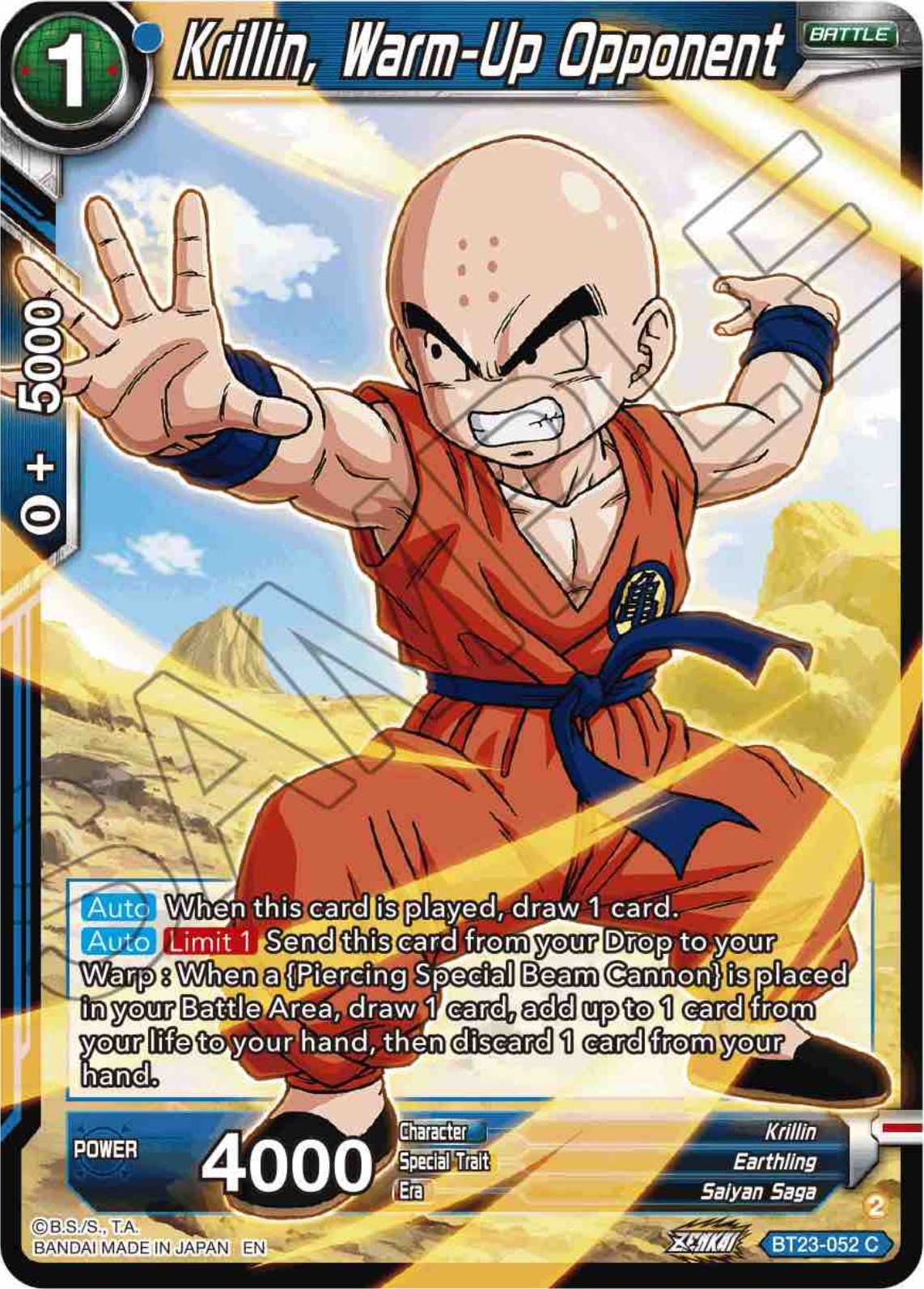 Krillin, Warm-Up Opponent (BT23-052) [Perfect Combination] | Cracking-Singles