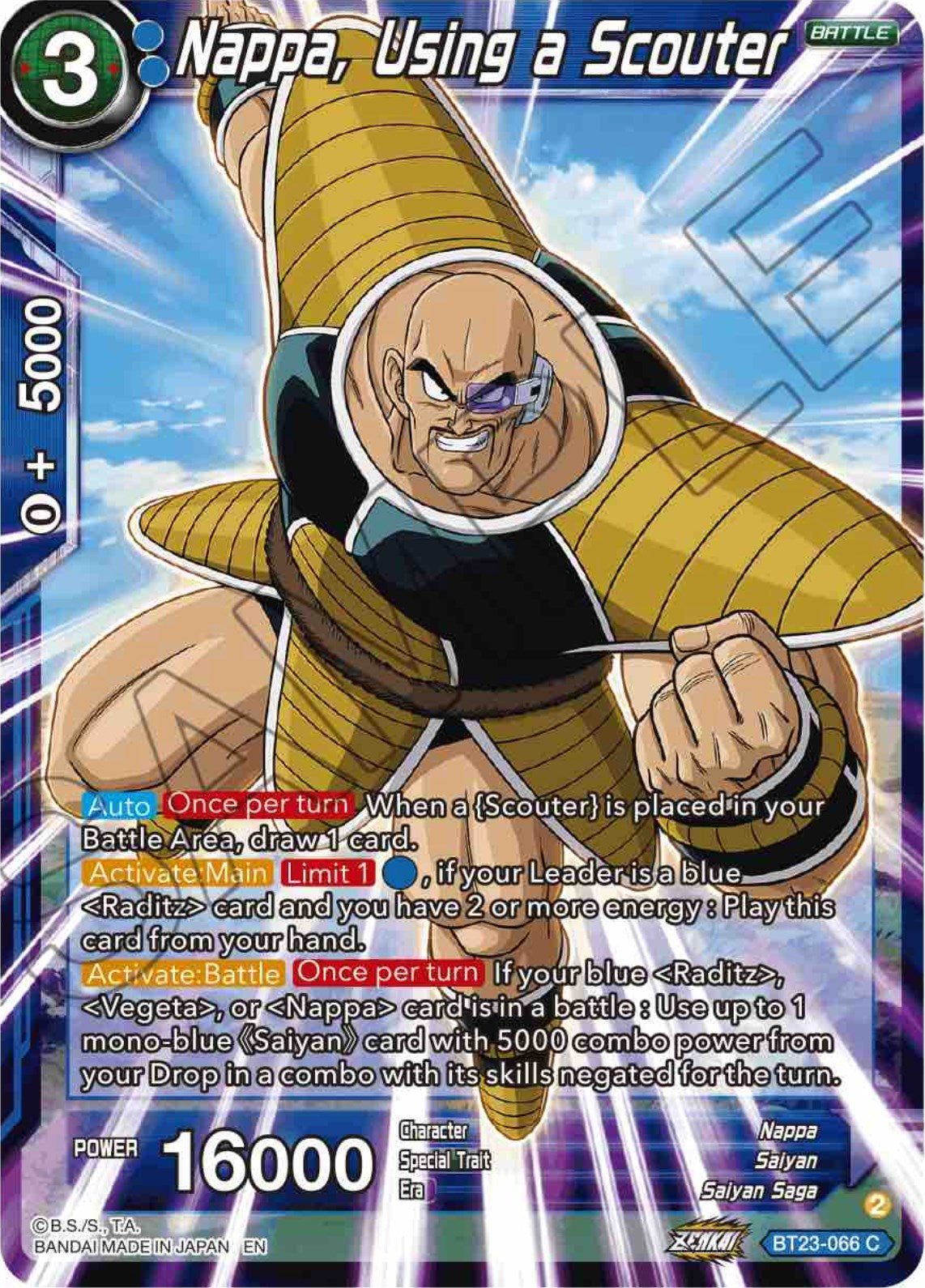 Nappa, Using a Scouter (BT23-066) [Perfect Combination] | Cracking-Singles