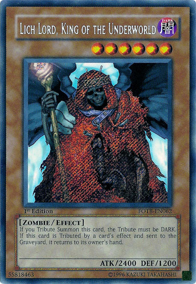 Lich Lord, King of the Underworld [FOTB-EN062] Secret Rare | Cracking-Singles