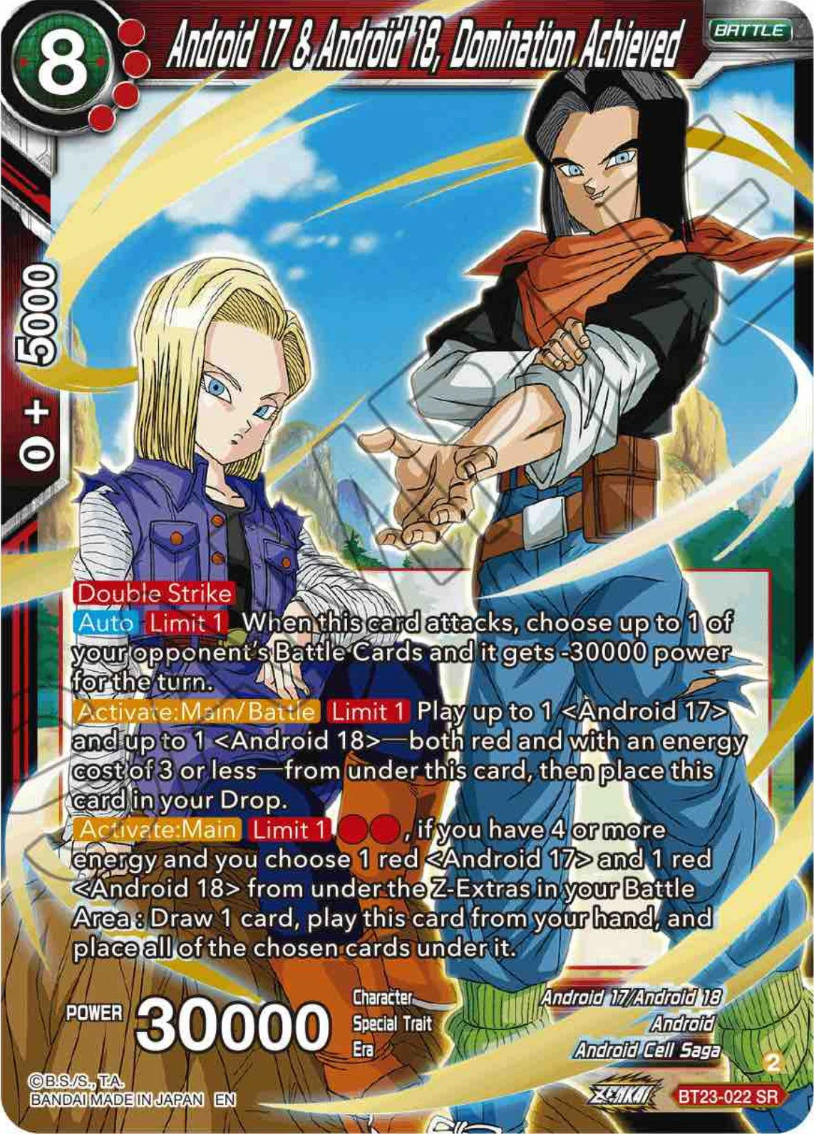 Android 17 & Android 18, Domination Achieved (BT23-022) [Perfect Combination] | Cracking-Singles