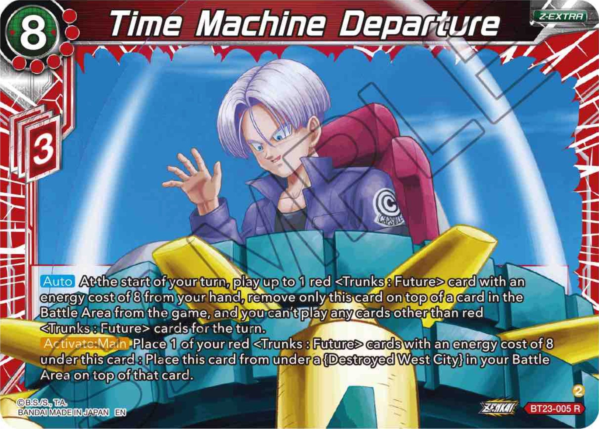 Time Machine Departure (BT23-005) [Perfect Combination] | Cracking-Singles