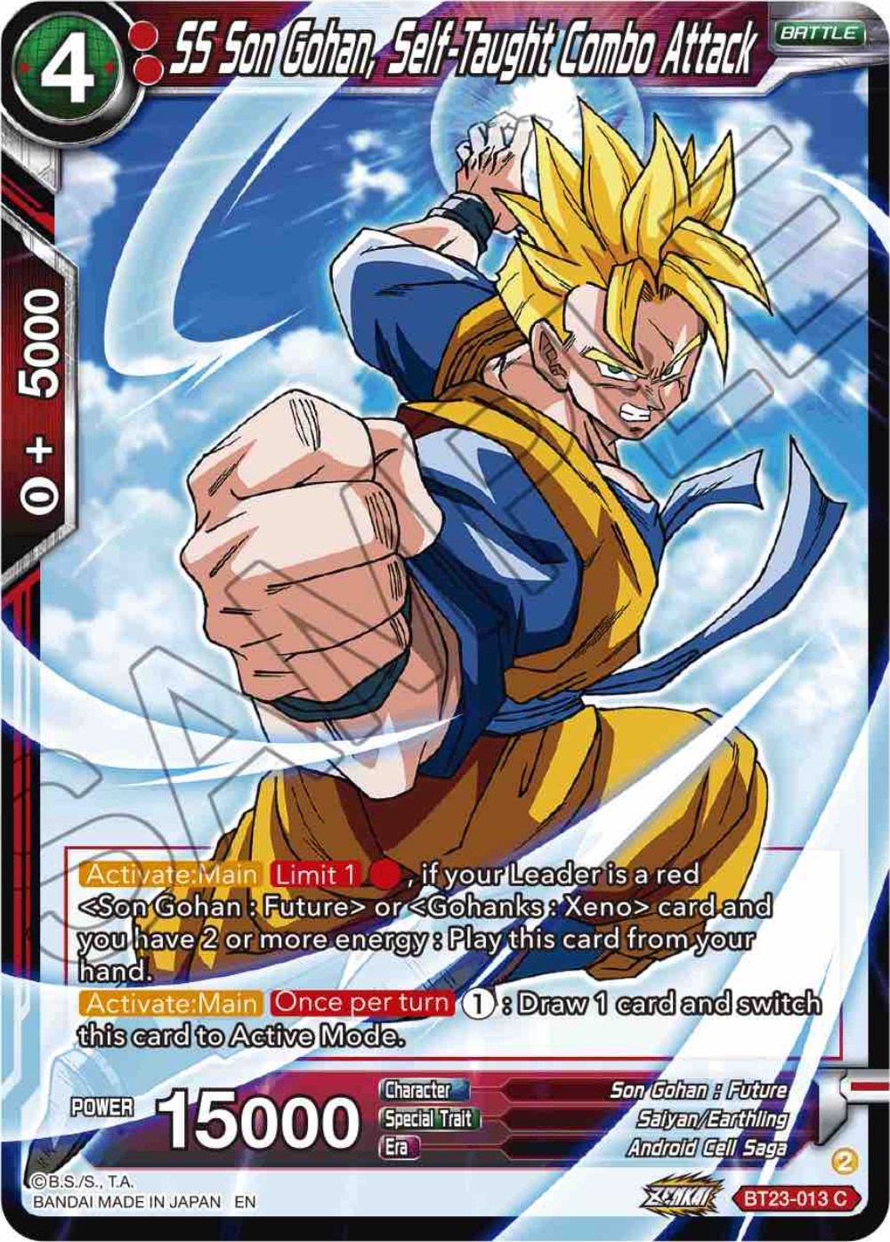 SS Son Gohan, Self-Taught Combo Attack (BT23-013) [Perfect Combination] | Cracking-Singles