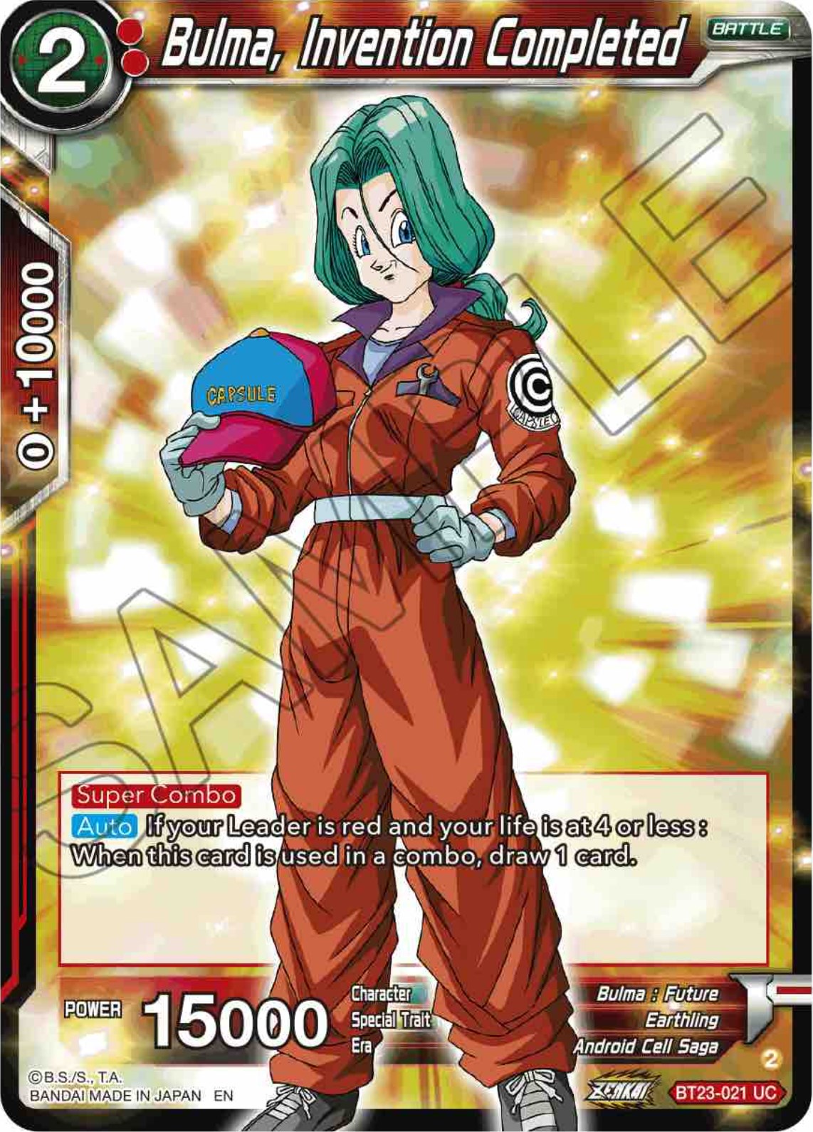 Bulma, Invention Completed (BT23-021) [Perfect Combination] | Cracking-Singles