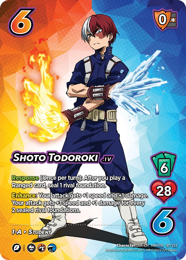 Shoto Todoroki (91/153) (XR) [Jet Burn] | Cracking-Singles