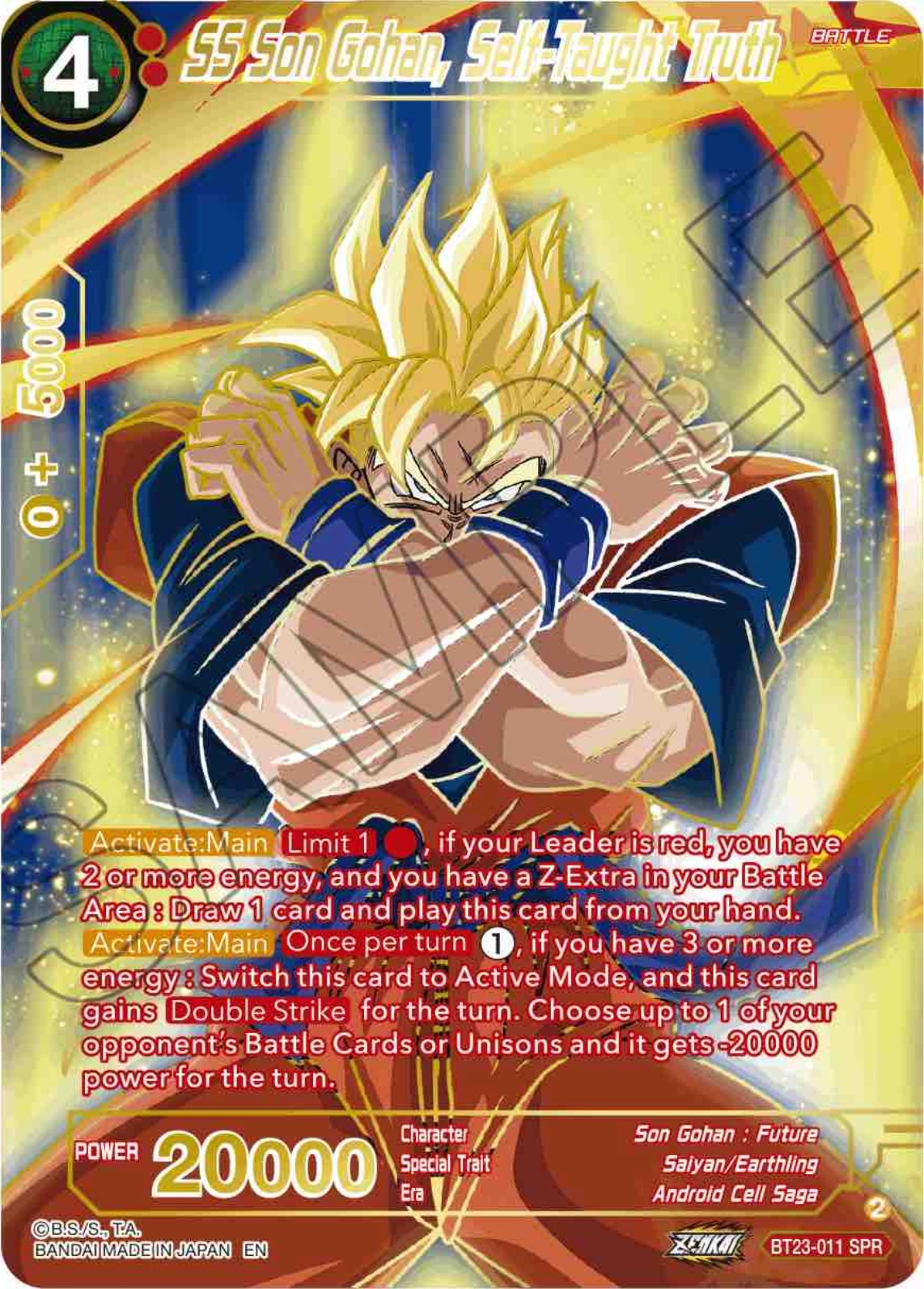 SS Son Gohan, Self-Taught Truth (SPR) (BT23-011) [Perfect Combination] | Cracking-Singles