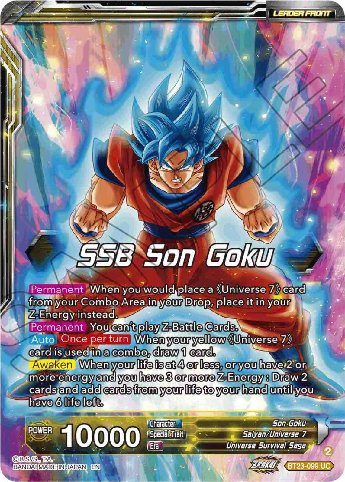 SSB Son Goku // Son Goku, Autonomous Awakening (BT23-099) [Perfect Combination] | Cracking-Singles