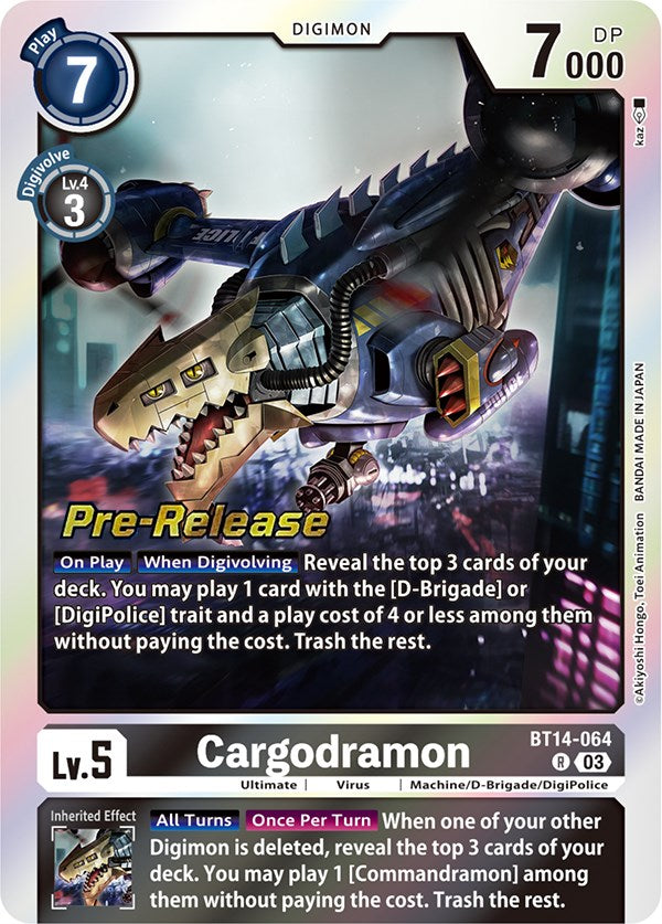 Cargodramon [BT14-064] [Blast Ace Pre-Release Cards] | Cracking-Singles