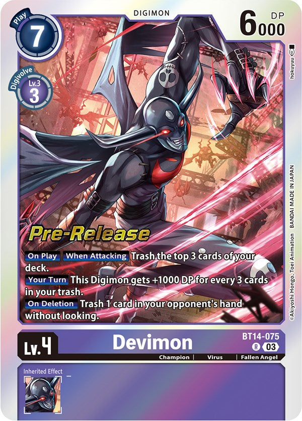 Devimon [BT14-075] [Blast Ace Pre-Release Cards] | Cracking-Singles