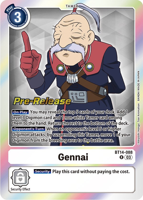 Gennai [BT14-088] [Blast Ace Pre-Release Cards] | Cracking-Singles