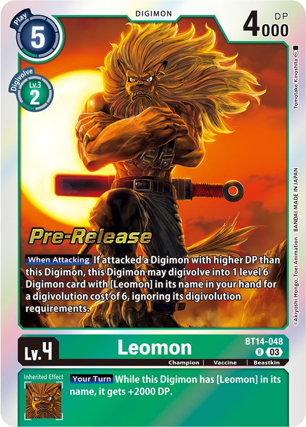 Leomon [BT14-048] [Blast Ace Pre-Release Cards] | Cracking-Singles