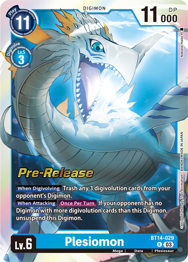 Plesiomon [BT14-029] [Blast Ace Pre-Release Cards] | Cracking-Singles