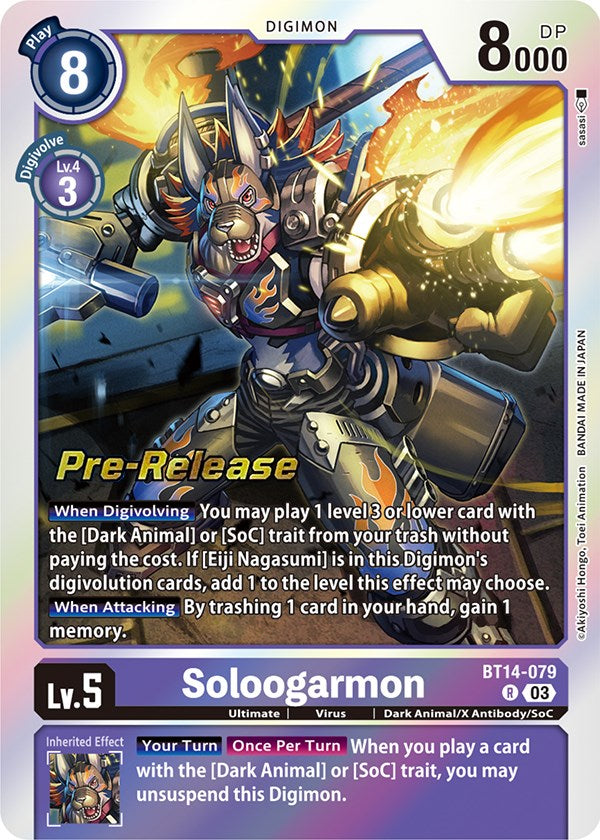 Soloogarmon [BT14-079] [Blast Ace Pre-Release Cards] | Cracking-Singles