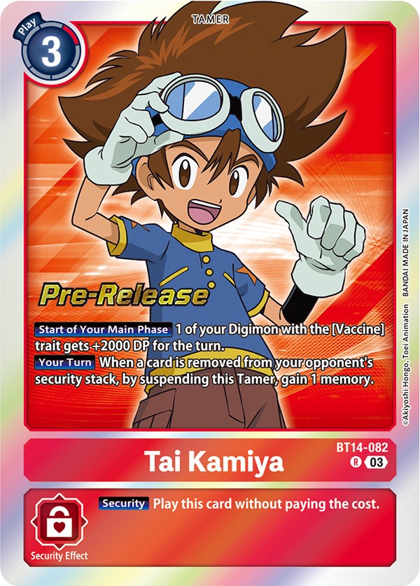 Tai Kamiya [BT14-082] [Blast Ace Pre-Release Cards] | Cracking-Singles