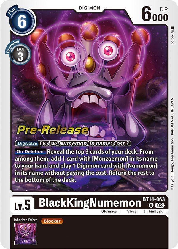 BlackKingNumemon [BT14-063] [Blast Ace Pre-Release Cards] | Cracking-Singles