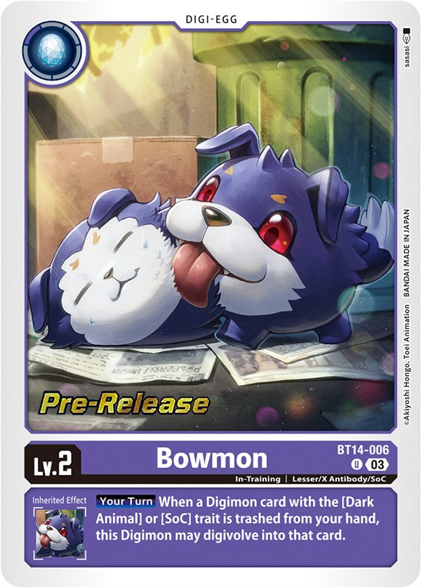 Bowmon [BT14-006] [Blast Ace Pre-Release Cards] | Cracking-Singles