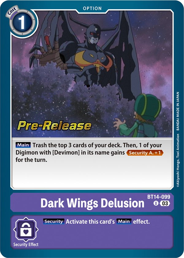 Dark Wings Delusion [BT14-099] [Blast Ace Pre-Release Cards] | Cracking-Singles