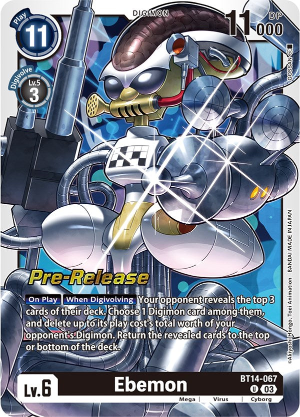 Ebemon [BT14-067] [Blast Ace Pre-Release Cards] | Cracking-Singles