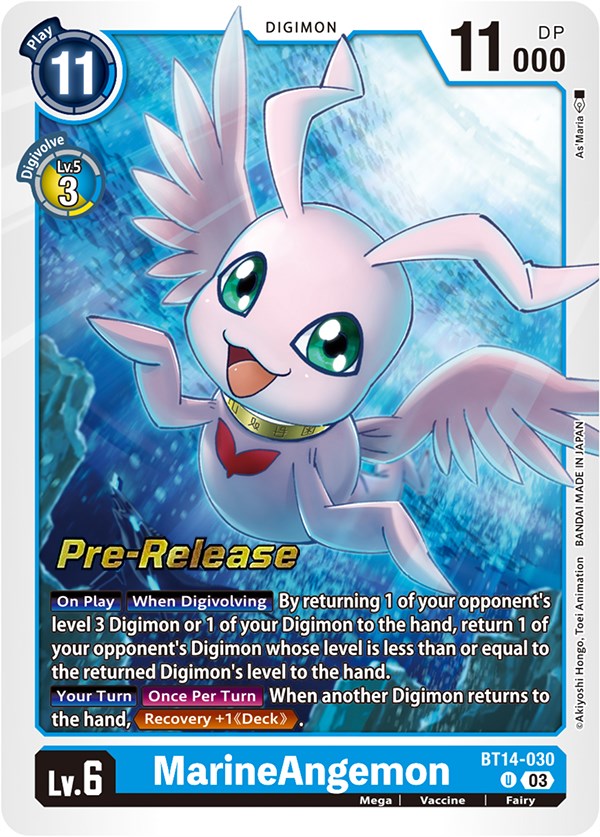 MarineAngemon [BT14-030] [Blast Ace Pre-Release Cards] | Cracking-Singles