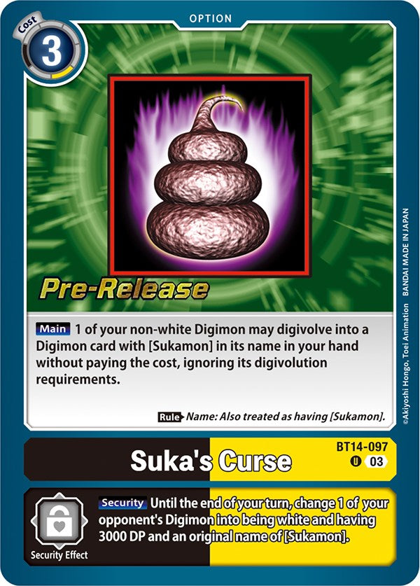 Suka's Curse [BT14-097] [Blast Ace Pre-Release Cards] | Cracking-Singles