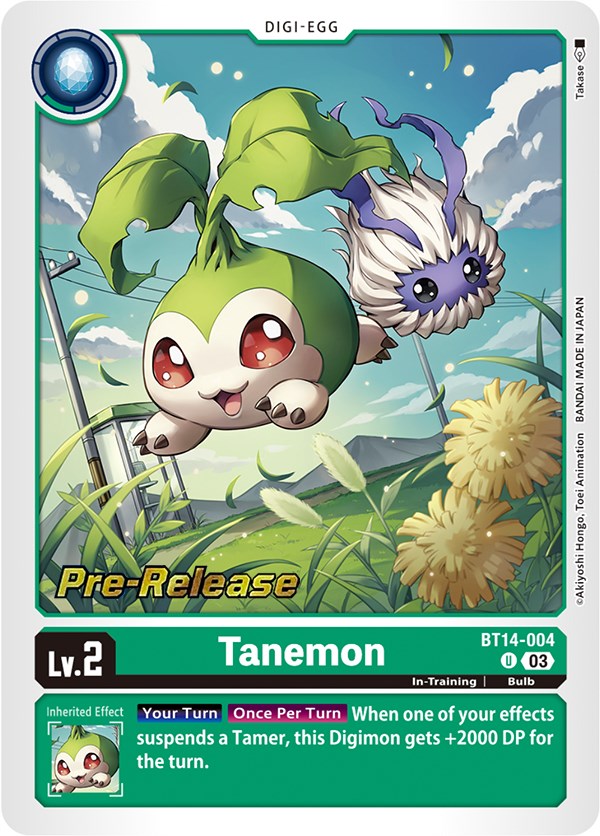 Tanemon [BT14-004] [Blast Ace Pre-Release Cards] | Cracking-Singles