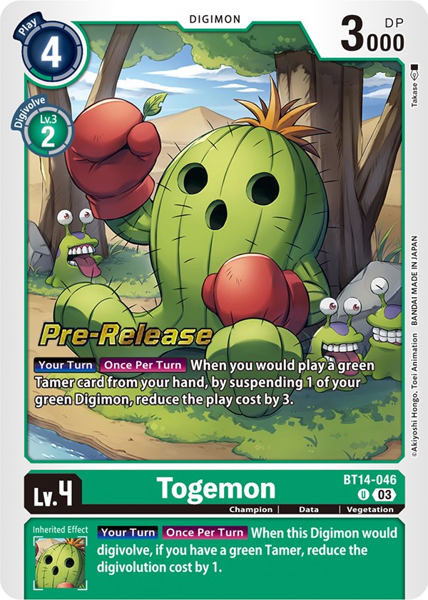 Togemon [BT14-046] [Blast Ace Pre-Release Cards] | Cracking-Singles