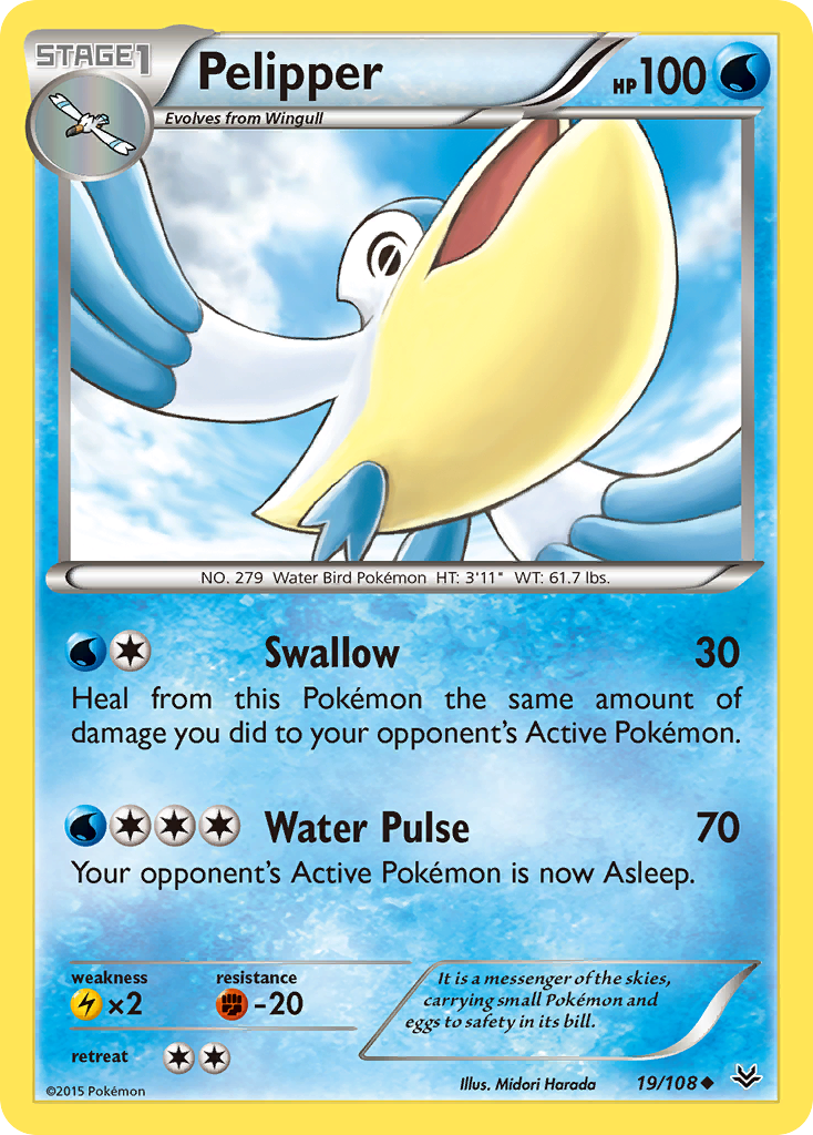 Pelipper (19/108) [XY: Roaring Skies] | Cracking-Singles