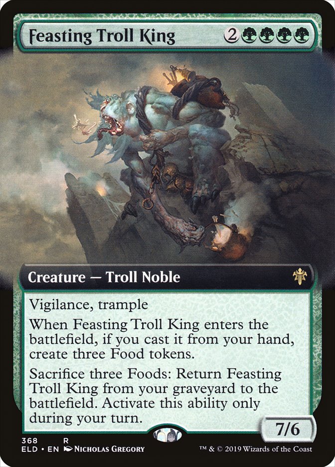 Feasting Troll King (Extended Art) [Throne of Eldraine] | Cracking-Singles