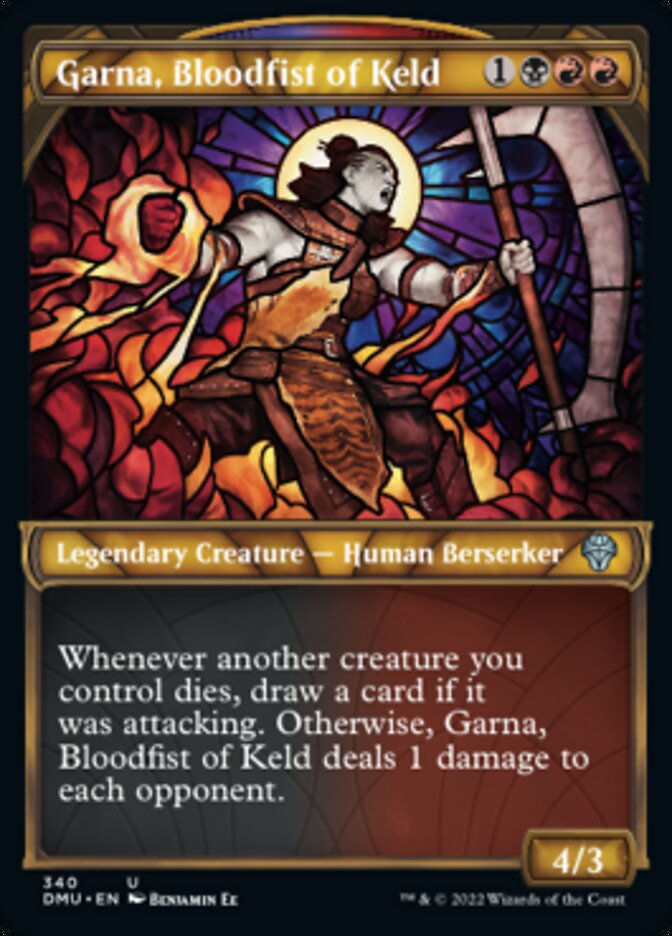 Garna, Bloodfist of Keld (Showcase Textured) [Dominaria United] | Cracking-Singles