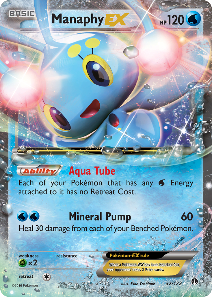 Manaphy EX (32/122) [XY: BREAKpoint] | Cracking-Singles