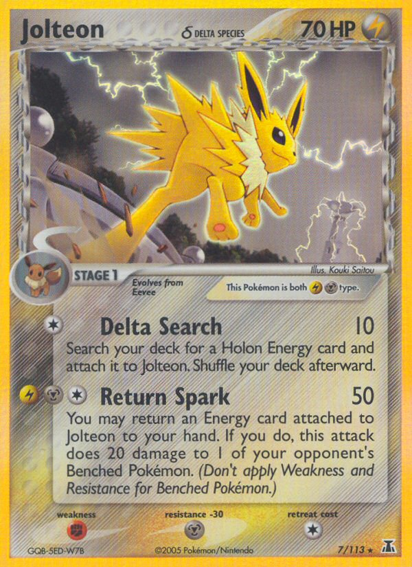 Jolteon (7/113) (Delta Species) [EX: Delta Species] | Cracking-Singles