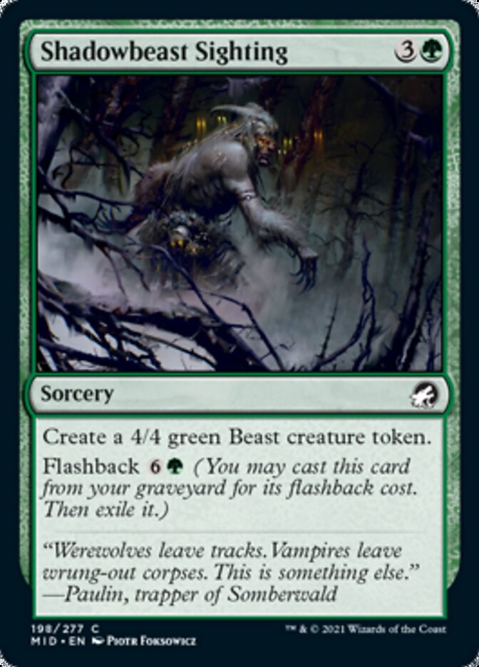 Shadowbeast Sighting [Innistrad: Midnight Hunt] | Cracking-Singles