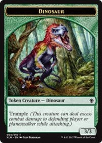 Dinosaur // Treasure (009) Double-sided Token [Ixalan Tokens] | Cracking-Singles