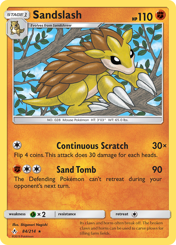 Sandslash (84/214) [Sun & Moon: Unbroken Bonds] | Cracking-Singles