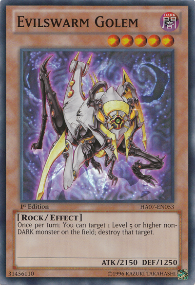 Evilswarm Golem [HA07-EN053] Super Rare | Cracking-Singles