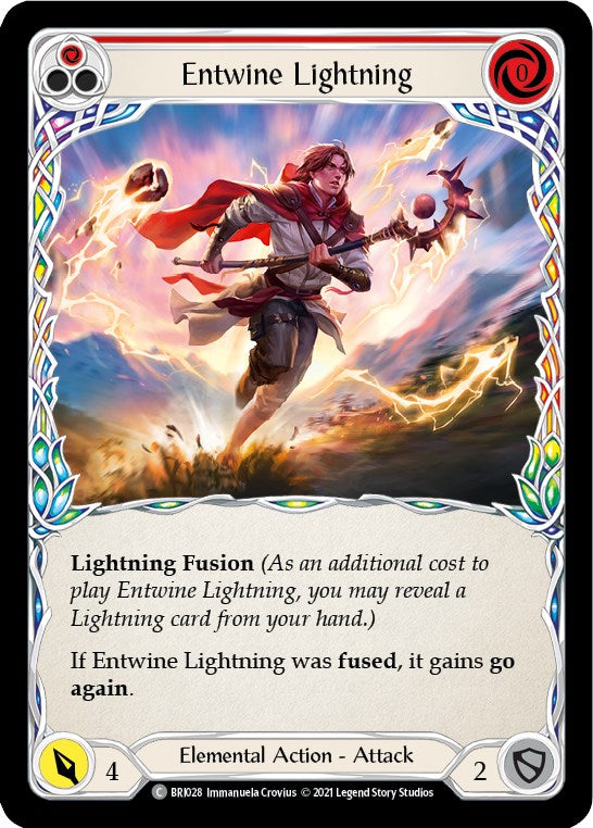 Entwine Lightning (Red) [BRI028] (Tales of Aria Briar Blitz Deck)  1st Edition Normal | Cracking-Singles