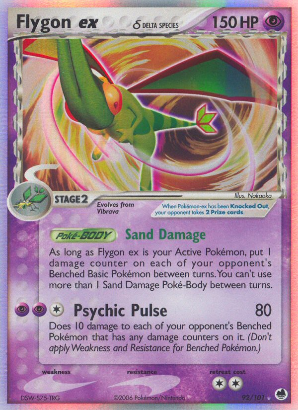 Flygon ex (92/101) (Delta Species) [EX: Dragon Frontiers] | Cracking-Singles