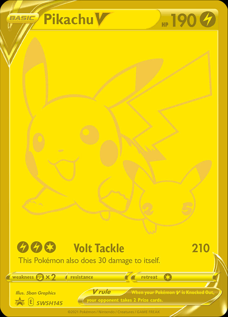 Pikachu V (SWSH145) (Celebrations) [Sword & Shield: Black Star Promos] | Cracking-Singles